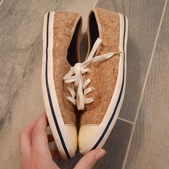Kate Spade Keds Corkie Cream Cap Toe 9.5 - Picture 2 of 12